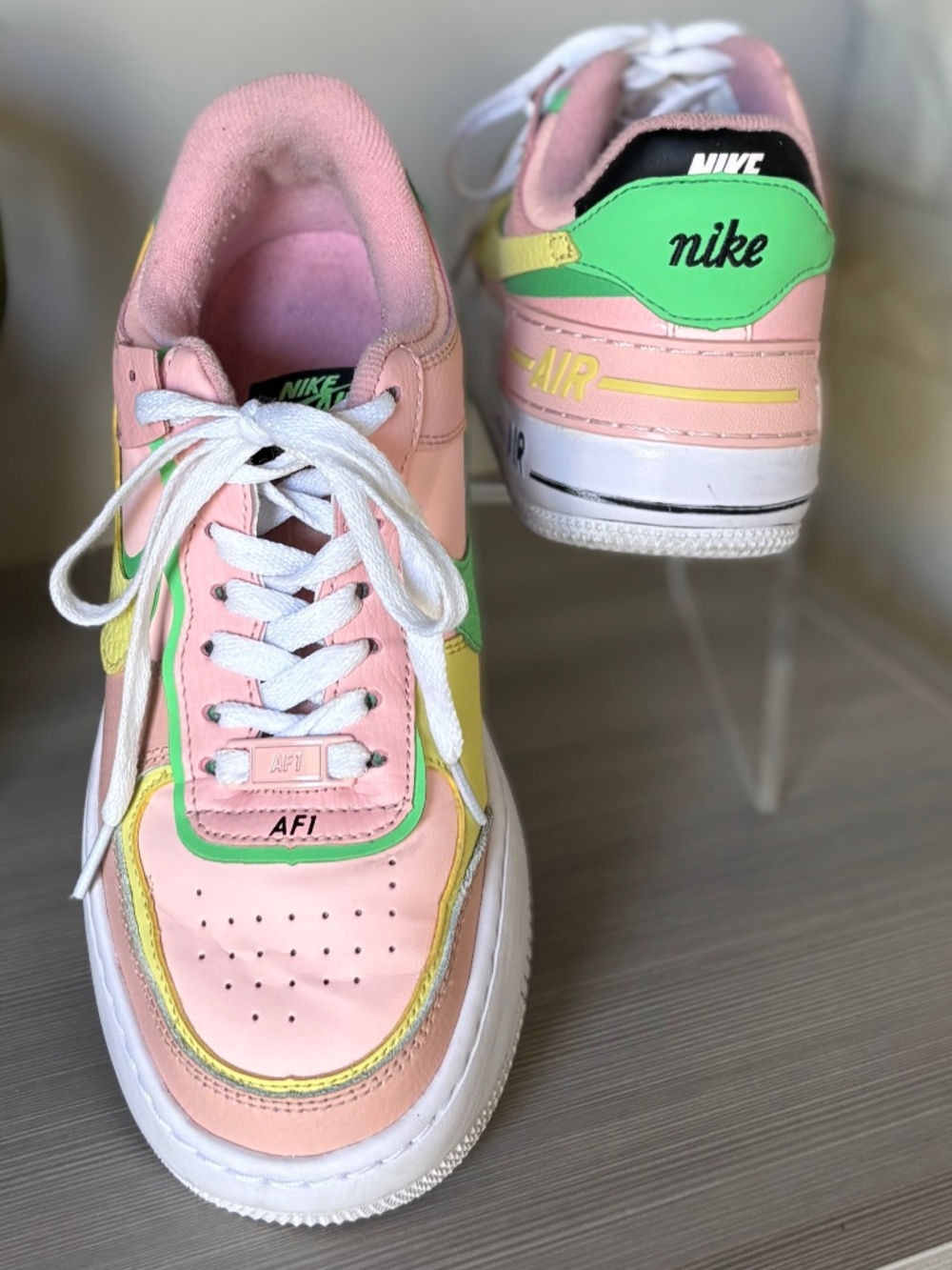 Nike Air Force 1 Shadow 'Arctic Punch Barely Volt '  W 8 - Picture 6 of 8